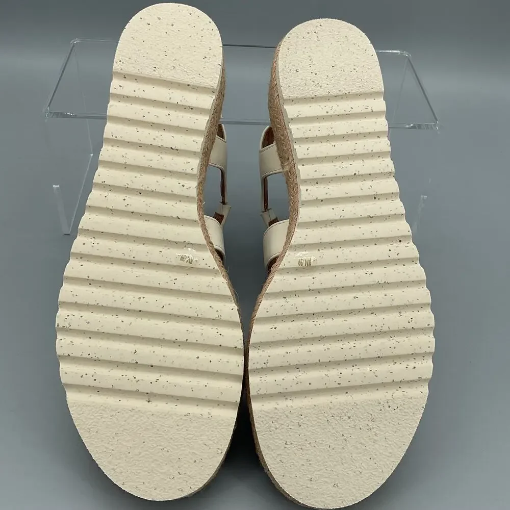 NEW Lucky Brand Women’s Trianna Strappy Platform Sandals White Size 8M